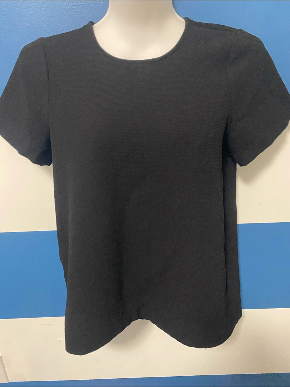 Madewell SZ S Classic Black Short-Sleeve Women's Top